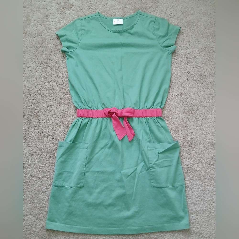 Hanna Andersson Cotton Dress with Pockets and Bow